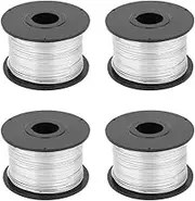 4pcs Rebar Tie Wire, 1/32" Diameter (0.8mm) Tying Wire, 110m Length Stainless Steel Coil for Automatic Tie Gun