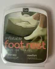 Inflatable Foot Rest Pillow Go Travel Home or Travel Foot Rest New Gray