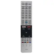 Replacement Remote Control CT-8536 for Toshiba TV with Netflix Google Play Key 49U7750 55U775075U7750 Without Voice silver black