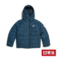 在飛比找樂天市場購物網優惠-EDWIN 紅標連帽羽絨外套-男款 灰藍色