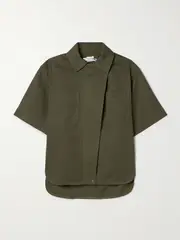 [Max Mara] Max Mara - Mela Cotton Shirt - Dark green - UK 18 UK 18 Green