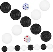 VICASKY Chess Pieces Plastic Checkers 15-Piece Set for Boys and Girls Learning Toy
