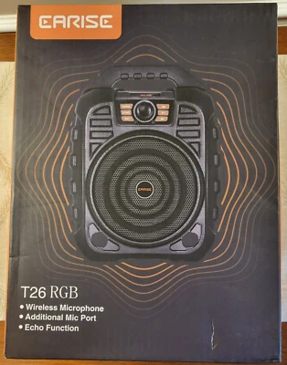 EARISE T26 RGB Portable Bluetooth PA Speaker System, Karaoke Machine Set