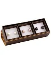 Splendid Pearls Silver 8-8.5mm Freshwater Pearl Studs Set