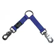 Prestige Pet Two-Dog Coupler Leash Attachment Blue 3/4 Inch - 2 Sizes