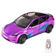 Catzon 1:24 Scale Car Model with Charging Pad Pull Back Function for Kids-Purple