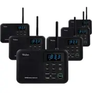 Wuloo 1 Mile Range FM Wireless Intercom System Home Security Systems 10-Ch 6pk
