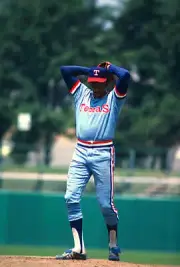 Ferguson Jenkins The Texas Rangers Pitches 1980 Baseball Photo 2