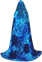 SKKNT Dna Chain Photo Print Halloween Hooded Cloak Full Length Cape With Hood For Men And Women For Carnival