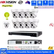 Hikvision 12MP 8CH 8 PoE CCTV Security System 4K 8MP IP Camera Mic Night Vision