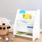 Bopeep 5-Tier Kids Bookshelf Toy Displays Bookcase Magazine Rack Wooden Organise