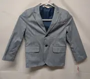 Cat & Jack Boys Light Blue 2 Button Pin Stripe Suit Jacket Size 5 NWT