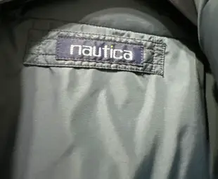 Nautica 100%羽絨外套 拼色落肩雙面穿連帽全羽絨夾克男 XXL Y2K