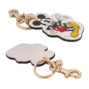 【COACH】Disney X Coach 米奇造型吊飾/鑰匙圈(白色)