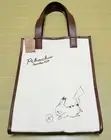 m24S Pokémon Pikachu Tote Bag Beige Brown Folding Casual School Work Used