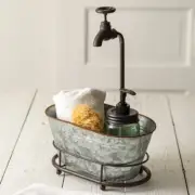 Galvanized Oval Shape Unique Decorative Container with Faucet