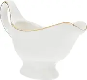 BRIGHTFUFU Elegant Ceramic Sauce Pitcher Multifunctional Gravy Boat for Home and Restaurant Use for Individual Family Serving for Condiments and Prepping Recipes