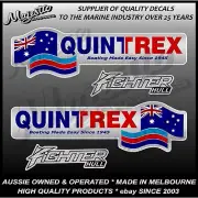 QUINTREX - FIGHTER HULL - SET OF 4 DECALS - PREMIUM BOATING MARINE DECALS