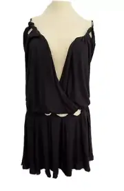 Sass & Bide Black Dress Size 8 Perfect Logic Draped Twisted Mini Party Event