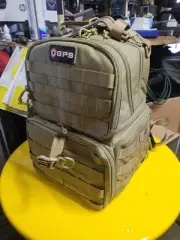 GPS Outdoors Tactical Range Backpack 2 available 1 tan and 1 Green Camo