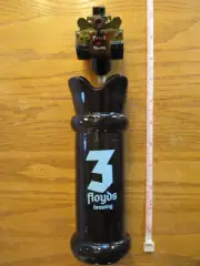 Beer Tap 3 Three Floyds Black on Black w Tank Topper Handle Brand New