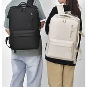 Unisex Expandable Large Capacity Backpack – Minimalist Multi-Compartment Travel and School Bag for College Students and Office Commute