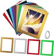 NUOBESTY Cardboard Picture Frames 20 Mats Rich Colors Photo Frame Mats Wall Art Photo Frames Set