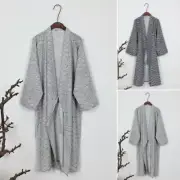 Comfortable Cotton Nightwear Robe Men's Japanese Kimono Yukata Bathrobe