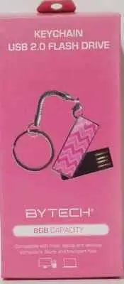 Bytech 8GB Capacity Keychain USB 2.0 Flash Drive (Peg G-9)
