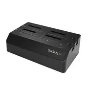 StarTech 4 Bay SATA 2.5 / 3.5in SSD / HDD Dock, USB 3.1 USB-C / USB-A - SDOCK4U313