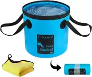 AUTODECO Collapsible Bucket 5 Gallon Container Folding Water Bucket Portable Was