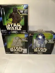 Star Wars Action Collection R2-D2 Fully Poseable + Jawa + YODA 1997 Kenner