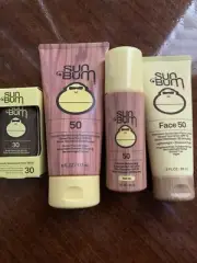 SunBum Sunscreen Vacation Set - Face Stick , Face Cream , Body Lotion, Roll On