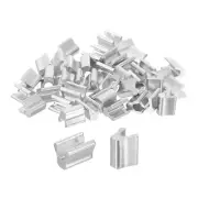 40Pcs Zipper Slider Retainers - #5 Top Stoppers for Replacing, Silver Tone