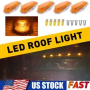 Fit Ford F 73-97 Super Duty Full Amber LED Cab Roof Marker Light Set Yellow Lens