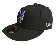 New York Mets Alternate Black NEW ERA 59FIFTY Fitted Cap - Size 7 1/2