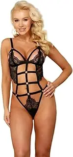 [JINZIJINYU] Sexy Lingerie Outfits Ladies' One Piece Sexy Pajamas Lace Temptation Black Breasts Sexy Lingerie Elastic Straps Buttocks