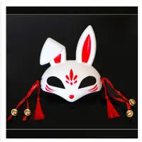 在飛比找蝦皮購物優惠-日本動漫面具 Fox Kitsune 紫眼狐狸半面具 Cos