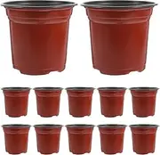 INOOMP 50PCS Plants Nursery Pots 5 Inch Plastic Seed Starting Pots Flower Plant Container for Transplanting Succulents Cuttings Seedlings