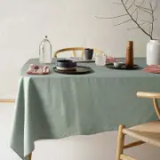 Vintage Design Helm Linen Cotton Green Tablecloth