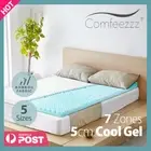 Comfeezzz Memory Foam Topper Mattress Toppers Cool Gel Bamboo Cover 7-zone Pad