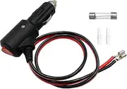 12V Cigarette Lighter Plug With Switch On Off - Heavy Duty Cigarette Lighter Plug Replacement With Leads & LED, 12V Male Cigarette Lighter Plug Adapter 16AWG 2FT/61CM For Car Truck Motorcycle