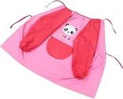 KOMBIUDA 1pc Long Sleeve Smock Bib for Years Cute Panda Design Soft Breathable for Dining and Painting Activities