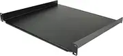 StarTech.com 1U Server Rack Shelf - Universal Rack Mount Cantilever Shelf for 19" Network Equipment Rack & Cabinet - Heavy Duty Steel Weight Capacity 44lb/20kg - 16" Deep Tray, Black (CABSHELF116)