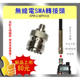 心機X無線 無線電轉接頭 SMA母頭 SMA公頭 M頭 BNC母轉SMA公 車機頭M 天線轉接頭 訊號線轉接頭