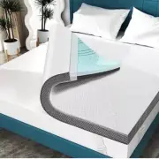 3 Inch Gel Memory Foam Mattress Topper Size, Adjustable King 3 Inch (Grey)