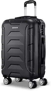 [Wanderlite] 20" Hard Shell Luggage Cart with Secure Code Lock, 360 Spinner Wheels & Aluminium Pull Rod, Black