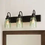 Mason Jar bathroom Vanity Light - 3 light