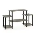 Furinno 11257 Turn-N-Tube No Tools Entertainment Center, French Oak Grey/Black