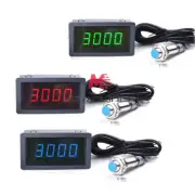0.56'' 4-Digital LED Tach RPM Speed Meter W/ Hall Switch Sensor Tachometer